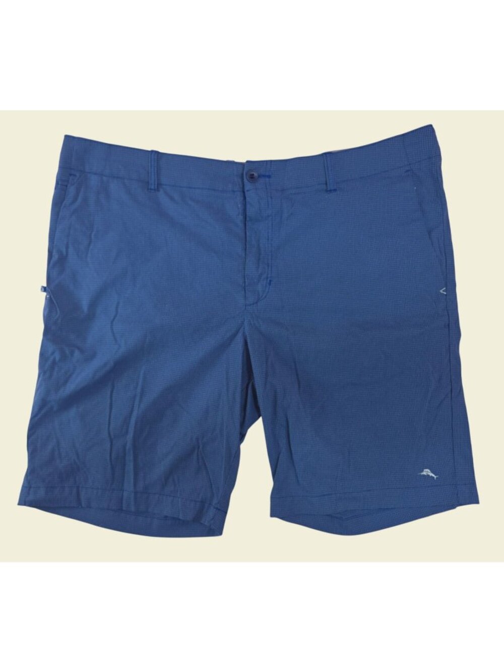 Tommy Bahama Mens Blue Check Nylon Stretch Shorts Size 42